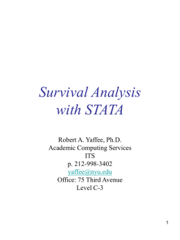 STATA Survival Analysis
