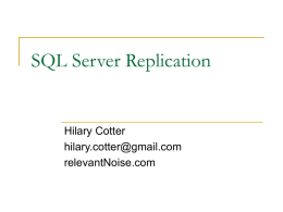 SQL Server Replication