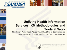SAMHSA KM Project phases