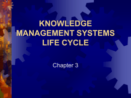 KNOWLEDGE MANAGEMENT SYSTEMS LIFE CYCLE