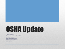 OSHA Update - Reliable Fire & Security