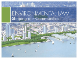 Environmental Law Shaping our Communities