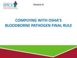 Complying with OSHA’s Bloodborne Pathogen Final Rule