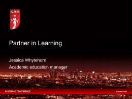 Partner in Learning - Home | ICAEW Careers