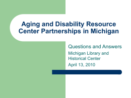 Aging and Disability Resource Centers in Michigan