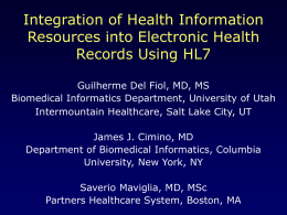Health Information Resources at Intermountain Health Care