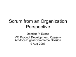 Scrum and Organization