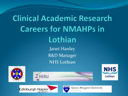 Clinical Academic Research Careers for NMAHPs