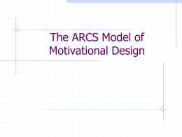 ARCS Model of Motivation