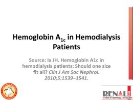 Hemoglobin A1c in Hemodialysis Patients