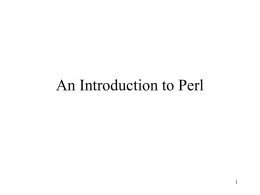Perl, Part A - bhecker.com