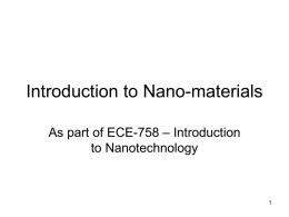 Nano-material - McMaster University