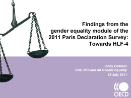 Ms. Jenny Hedman, Political Analyst, DAC Network on Gender