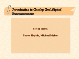 Introduction to Analog And Digital Communications