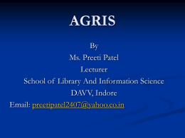 AGRIS - Library and Information Science