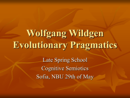 Wolfgang Wildgen Evolutionary Pragmatics