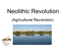 Neolithic Revolution - Home - Gregory