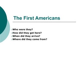 The First Americans - Nova Scotia Department of Education