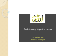 Radiotherapy in gastric cancer