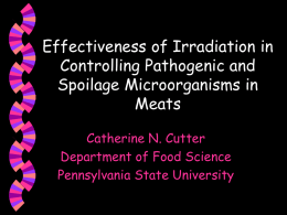 Effectiveness of Irradiation in Controlling Pathogens in Meats