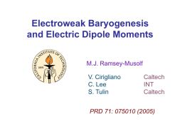 Electroweak Baryogenesis and Electric Dipole Moments