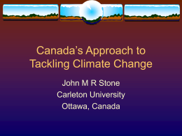 Canada’s Approach to Tackling Climate Change