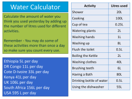 Water Calculator