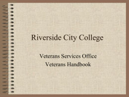 rcc veteran's handbook - Riverside City College