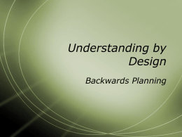 Backwards Design - Henrico County Public Schools