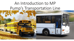 An Introduction to MP Pumps Transportation Line