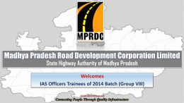 MPRDC – State Highway Authority of MP