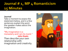 Journal # 1, MP 4 Romanticism