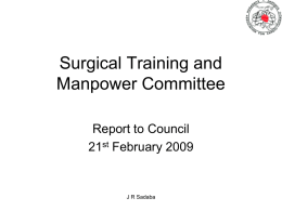 Surgical Training and Manpower Committee