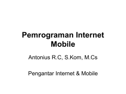 Pemrograman Internet Mobile
