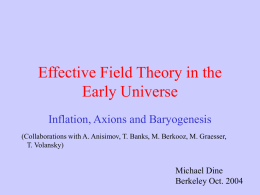 Effective Field Theory in the Early Universe