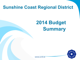 [Business Communication] - Sunshine Coast Regional District