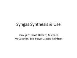 Syngas Synthesis & Use