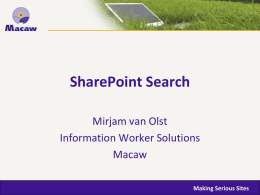 PPT Overview of SharePoint Search