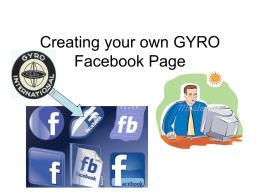 Creating your own GYRO Facebook Page