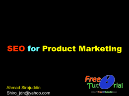 SEO for Product Marketing