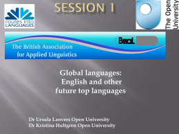 Session 2 Multilinguality and multilingualism