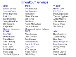 Breakout Groups