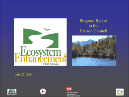 progress - N.C. Ecosystem Enhancement Program