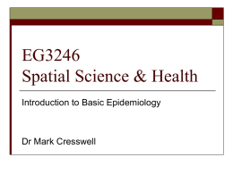 EG3213 Spatial Science & Health