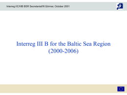 Interreg III B presentation