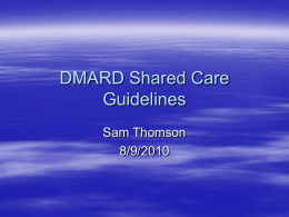 DMARD Shared Care Guidelines