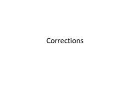 Corrections