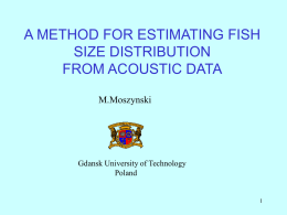 ON THE POSSIBILITY OF ESTIMATING FISH LENGTH …