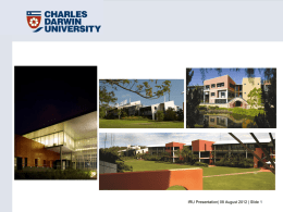 Charles Darwin University Presentation
