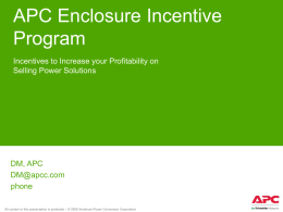 APC Enclosure Incentive Program